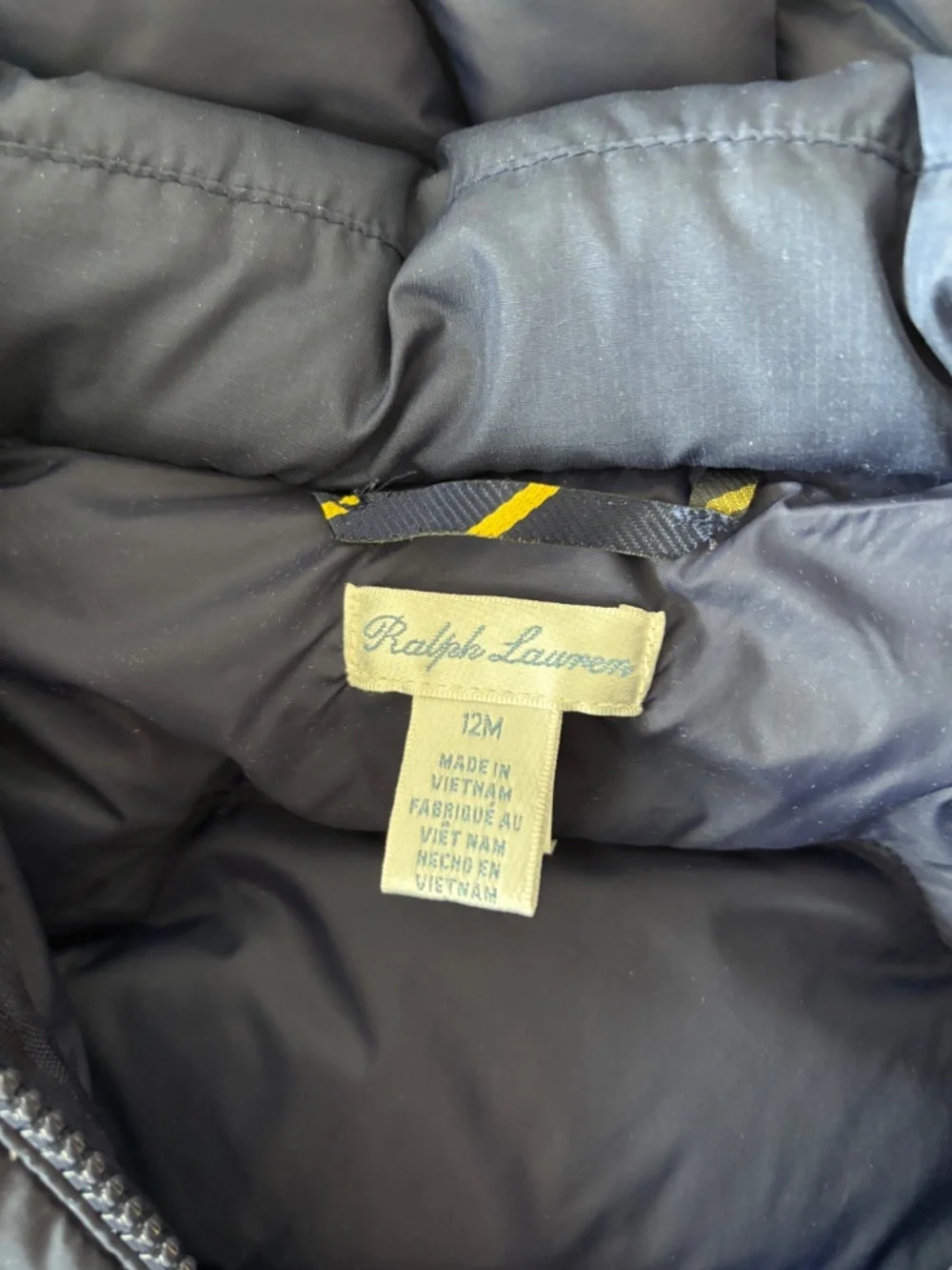 Polo Ralph Lauren The Gorham Down Hooded Jacket Size 12 Months Navy retails $155